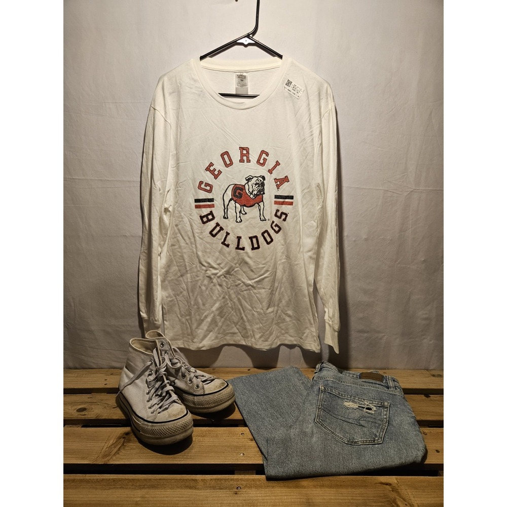 Georgia Bulldogs Gameday Couture T Shirt Long Sleeve White Size M